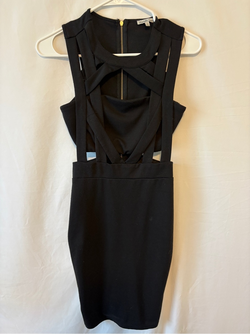 Black Cage Cutout Bodycon Mini Dress